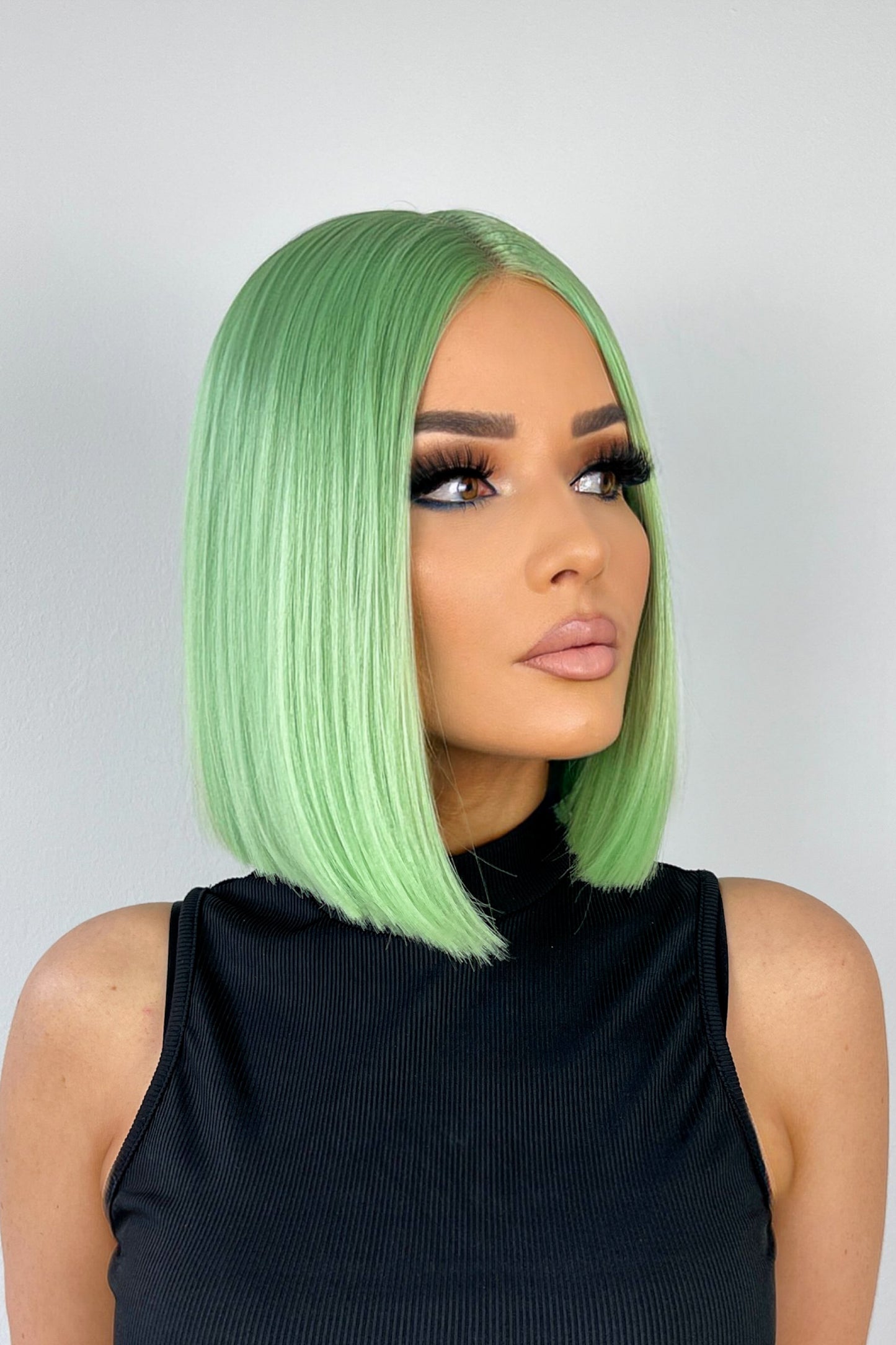 EVE - Synthetic Lace Wig - lime green